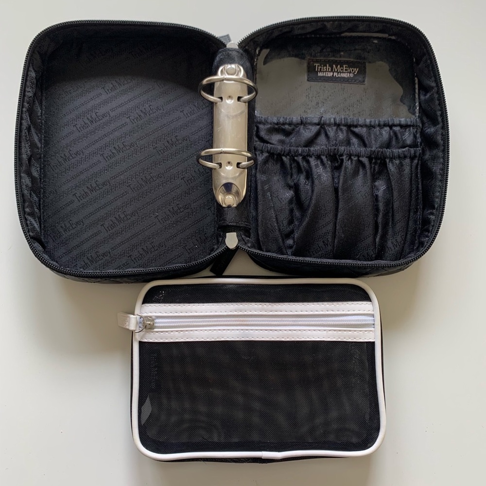 Trish McEvoy Black Quilted Planner Cosmetic Case